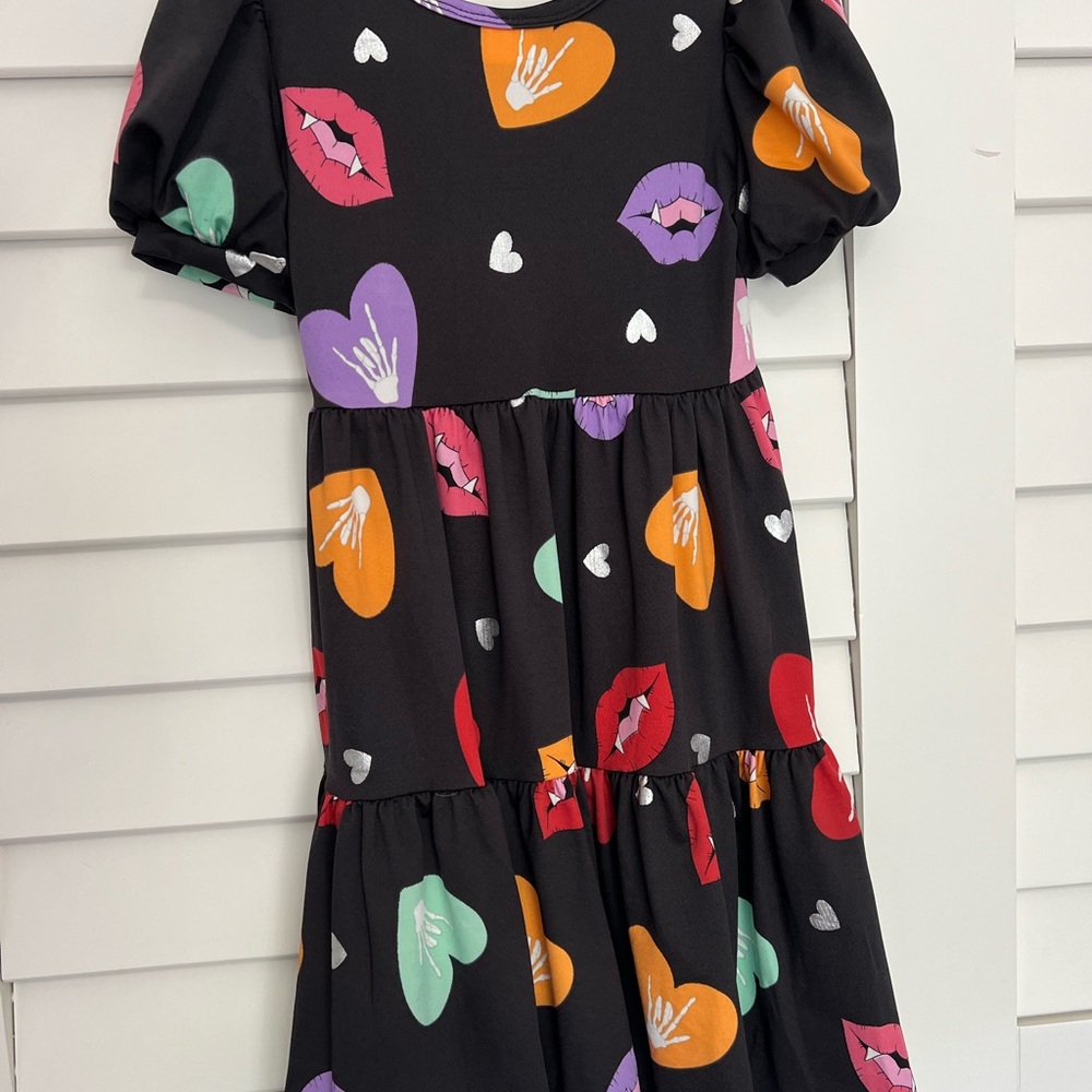 Dot Dot Smile Kids Dress - Black, Orange, Purple